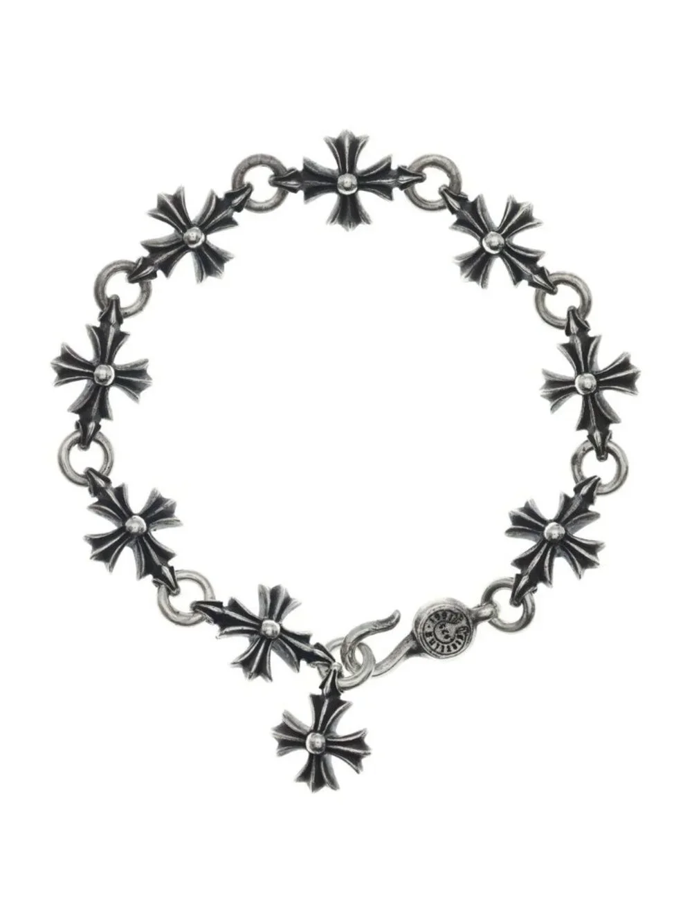 Chrome Hearts CO CH Plus Cutout Bracelet Silver